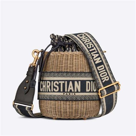 dior bucket bag|dior wicker basket bag.